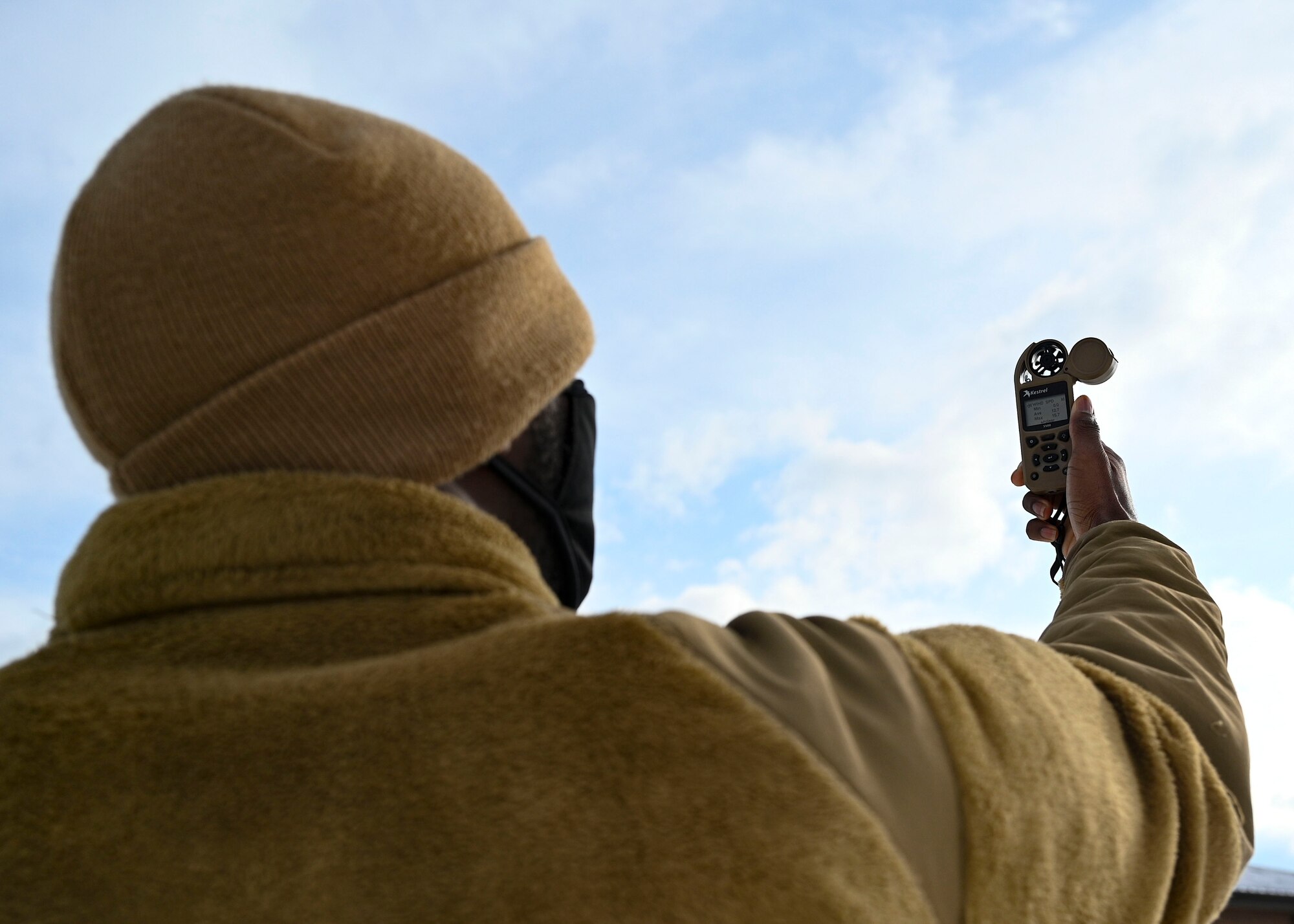 Airman testing weather