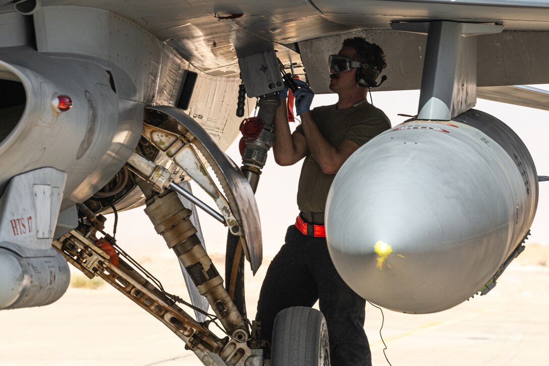 Airmen from the 77th Fighter Generation Squadron completed an Integrated Combat Turnaround training exercise Jan. 28, 2021, at Prince Sultan Air Base, Kingdom of Saudi Arabia.