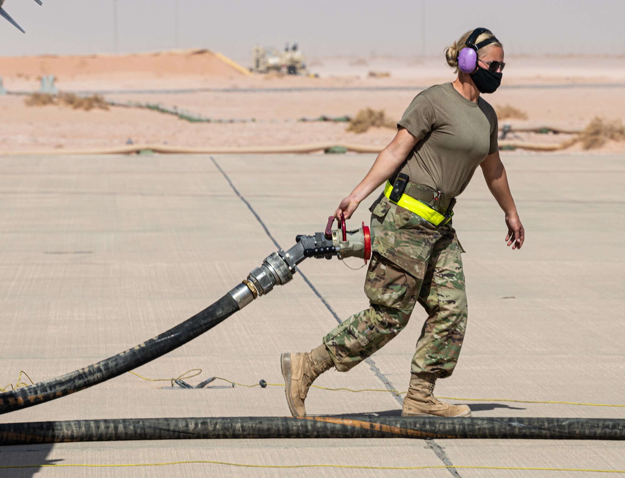 Airmen from the 77th Fighter Generation Squadron completed an Integrated Combat Turnaround training exercise Jan. 28, 2021, at Prince Sultan Air Base, Kingdom of Saudi Arabia.