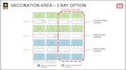 Vaccination Area - 3 Bay Option Graphic