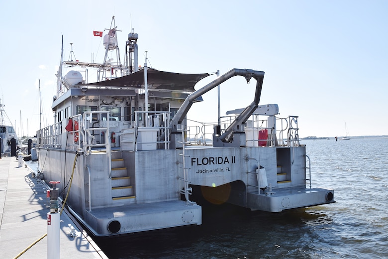 U.S. Army Corps of Engineers, Jacksonville District Survey Vessel Florida II sits docked at the Fernandina Beach Marina before conducting a routine hydrographic survey off-shore. The crew of the U.S. Army Corps of Engineers, Jacksonville District Survey Vessel Florida II, assisted the U.S. Coast Guard in the rescue of a distressed small boat off the coast of Florida recently. (USACE photo by Mark Rankin