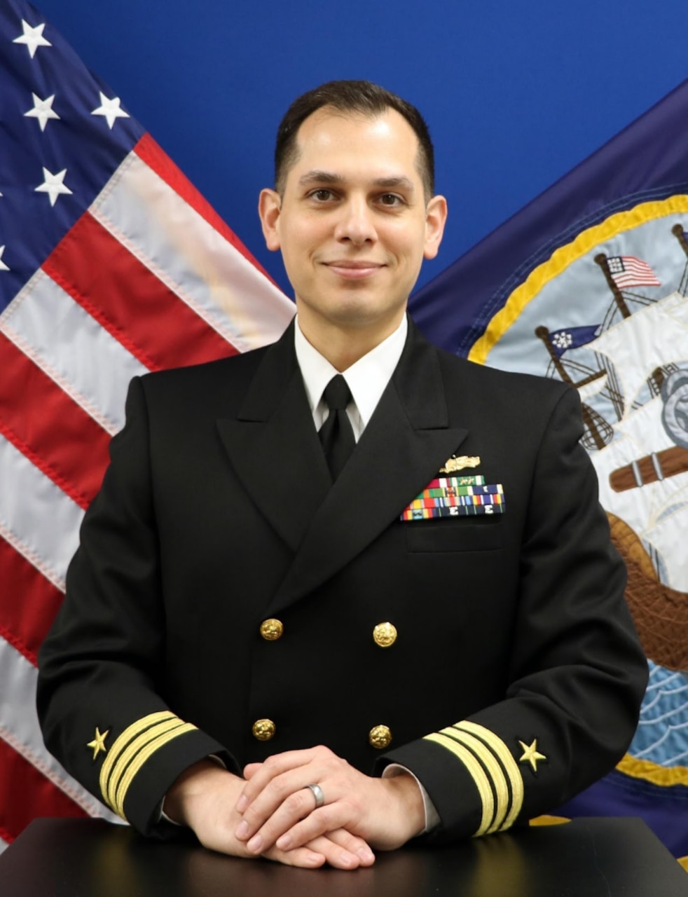 Studio portrait of Cmdr. Benjamin R. Cantu