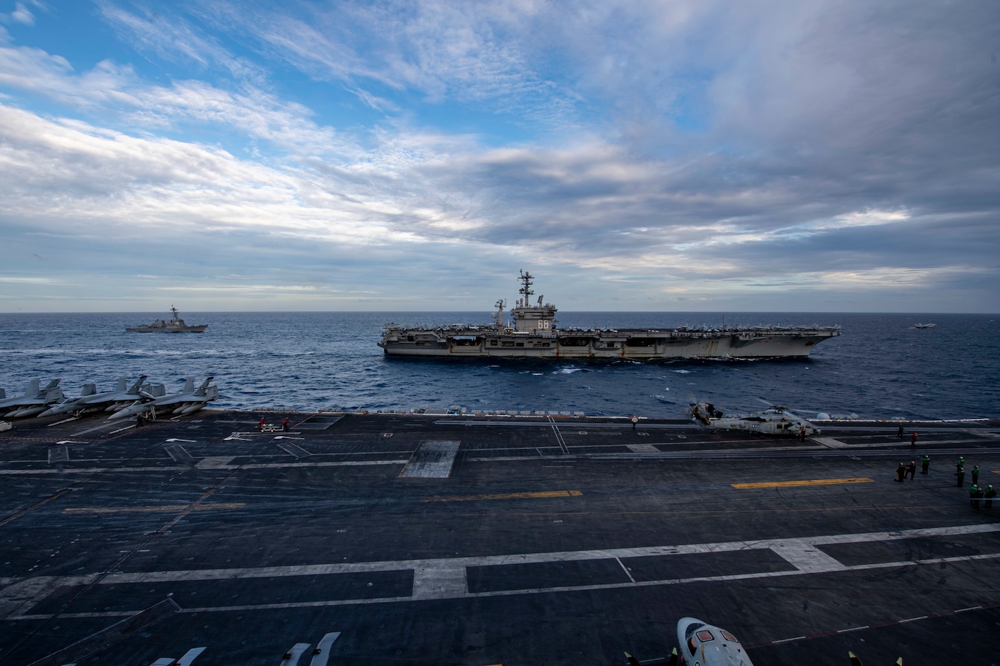 Theodore Roosevelt Carrier Strike Group Operates with Nimitz Carrier ...