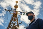 Adm. Karl Schultz, the commandant of the Coast Guard, talks with the crew of Coast Guard Cutter Orcas in Coos Bay, Oregon, August 20, 2020.