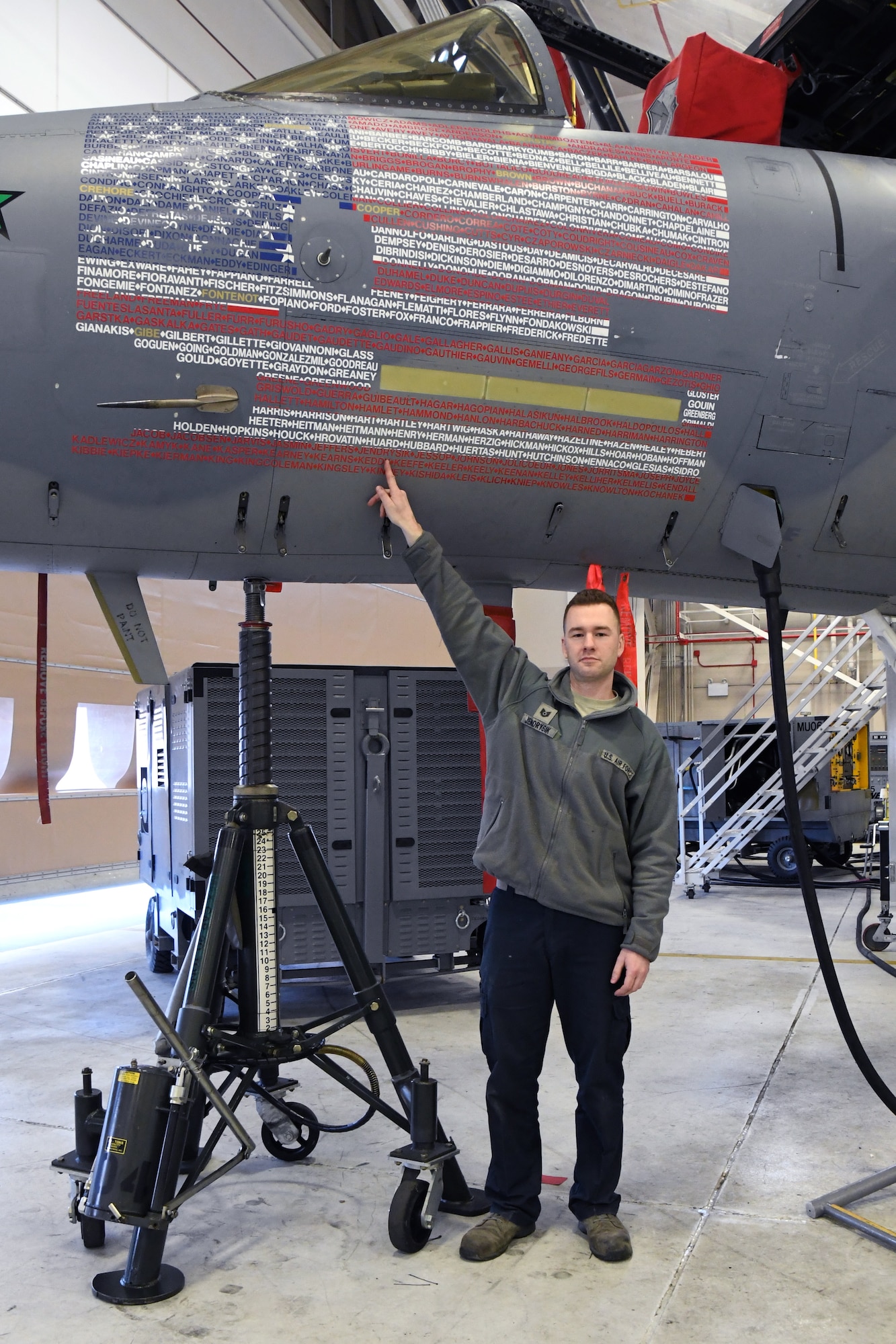 U.S. Air Force 104th Fighter Wing’s flagship F-15C Eagle sits in the base’s Main Hangar January 22, 2021, at Barnes Air National Guard Base, Mass. The F-15 received new decals that represent the American flag and every member in the wing. (U.S. Air National Guard photo by Staff Sgt. Hanna Smith)