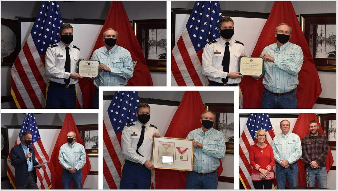 IN THE PHOTOS, Wildlife Biologist and Project Manager Randy Clark retired from the Memphis District after serving 37 years of federal service. Congratulations and many thanks for your dedicated service to the U.S. Army Corps of Engineers mission and this great nation. (USACE photos by Vance Harris)
