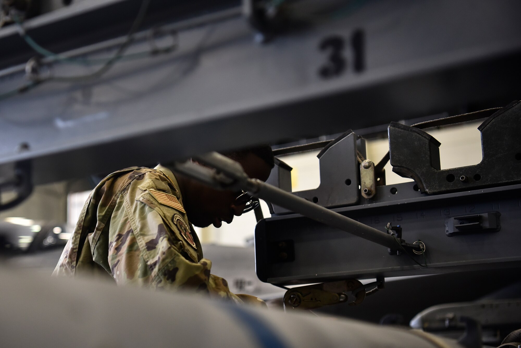 Airmen compete in a load crew competition.