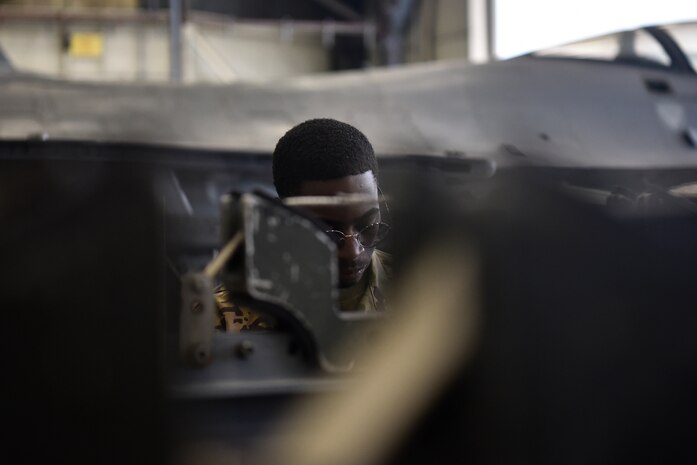 Airmen compete in a load crew competition.