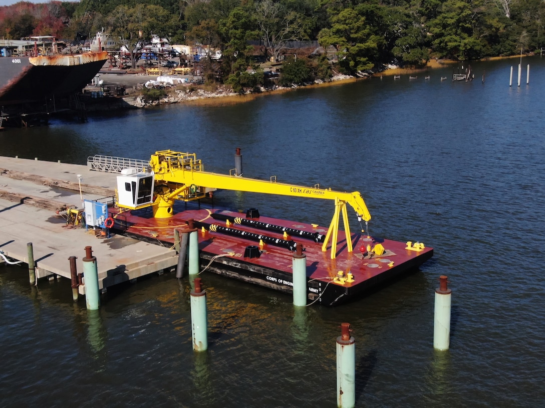 The U.S. Army Corps of Engineers' Marine Design Center managed the design and construction of the Nacotchtank Floating Crane on behalf of the U.S. Army Corps of Engineers Baltimore District. The vessel was delivered in January of 2021.