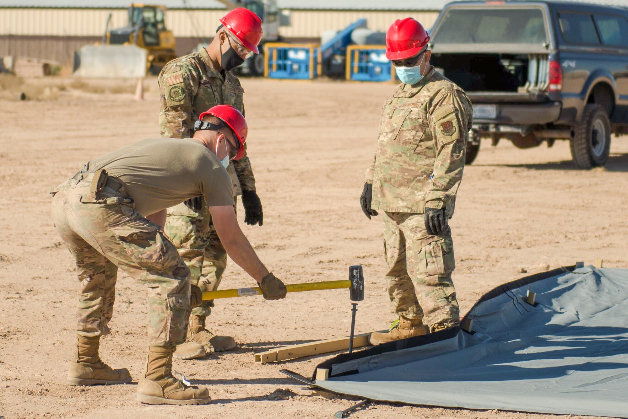 The 210th RED HORSE Squadron conducted a field training exercise in 2020 to ensure mission readiness. FTXs attempt to simulate what Airmen would encounter during a deployment.