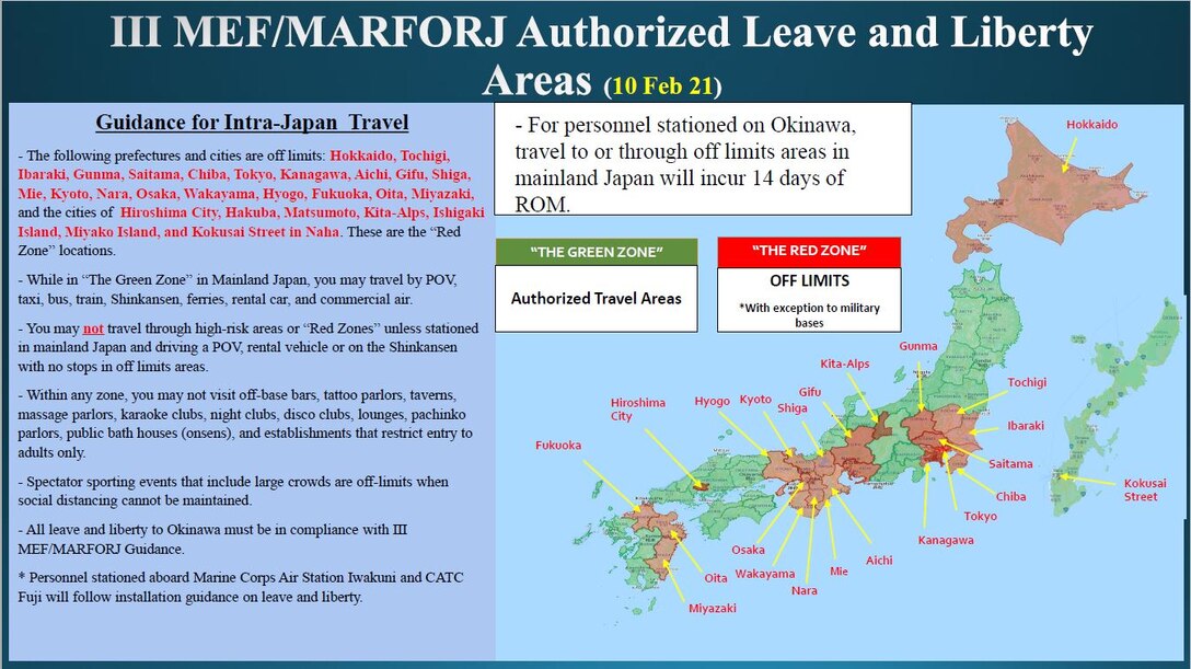 Authorized Leave and Liberty Areas (10 Feb)
