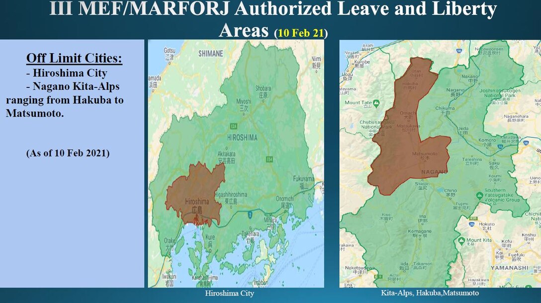 Authorized Leave and Liberty Areas (10 Feb)
