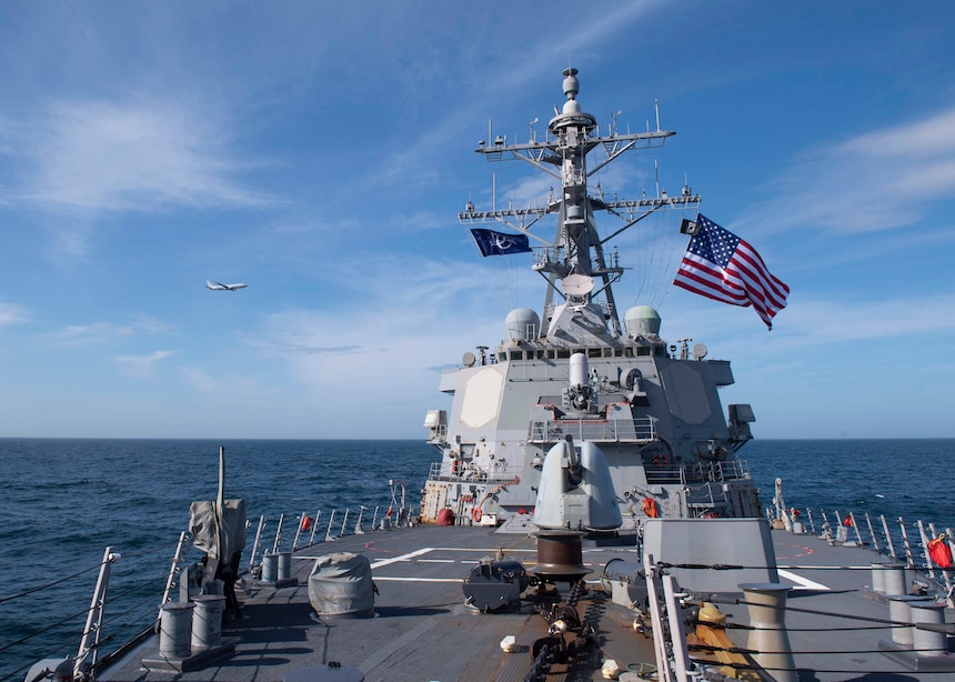 USS Donald Cook (DDG 75) operates with the Turkish navy in the Black Sea.