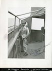 A photo of LT Clarence Samuels, USCG at sea aboard USS SEA CLOUD.