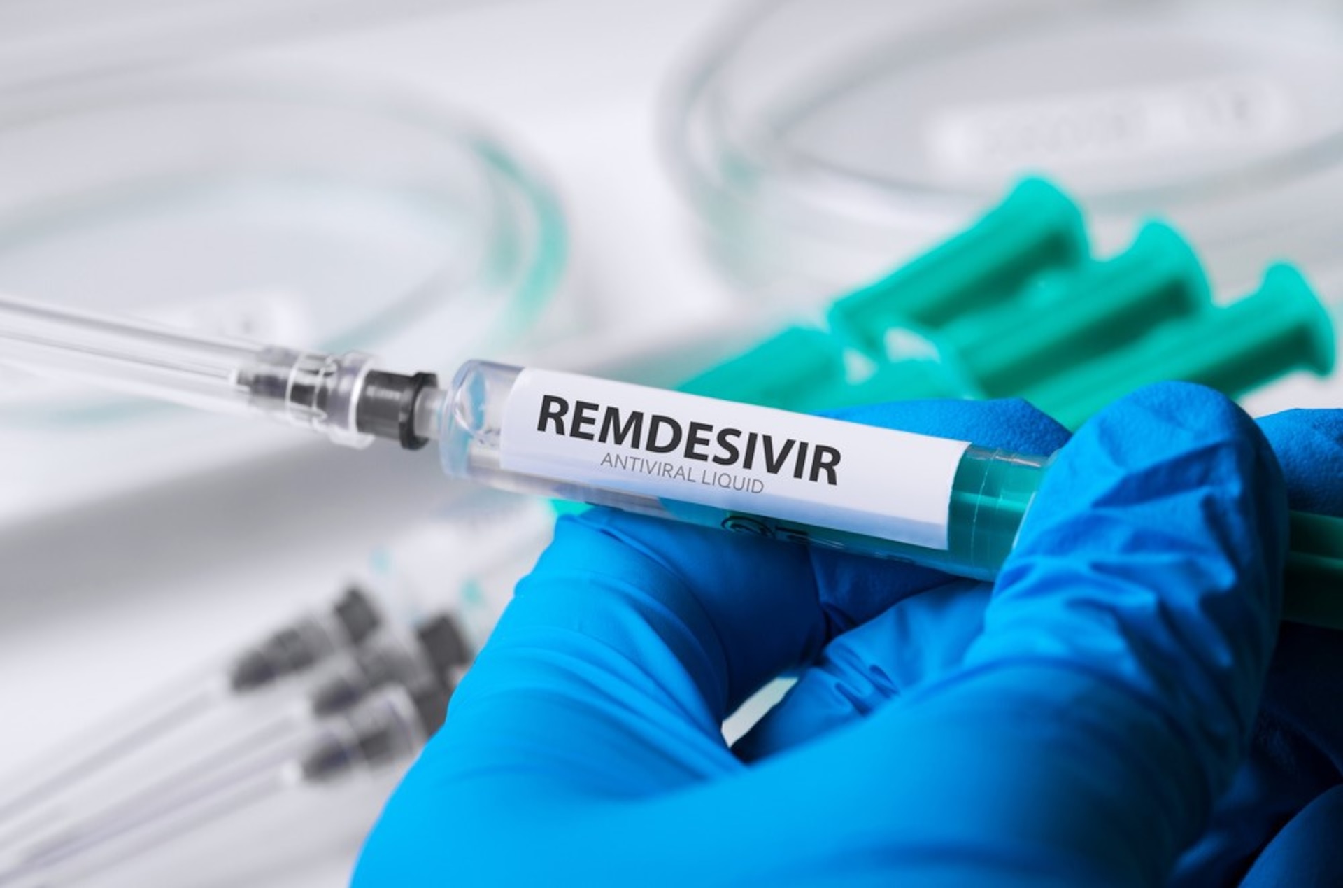 Remdesivir drug in syringe