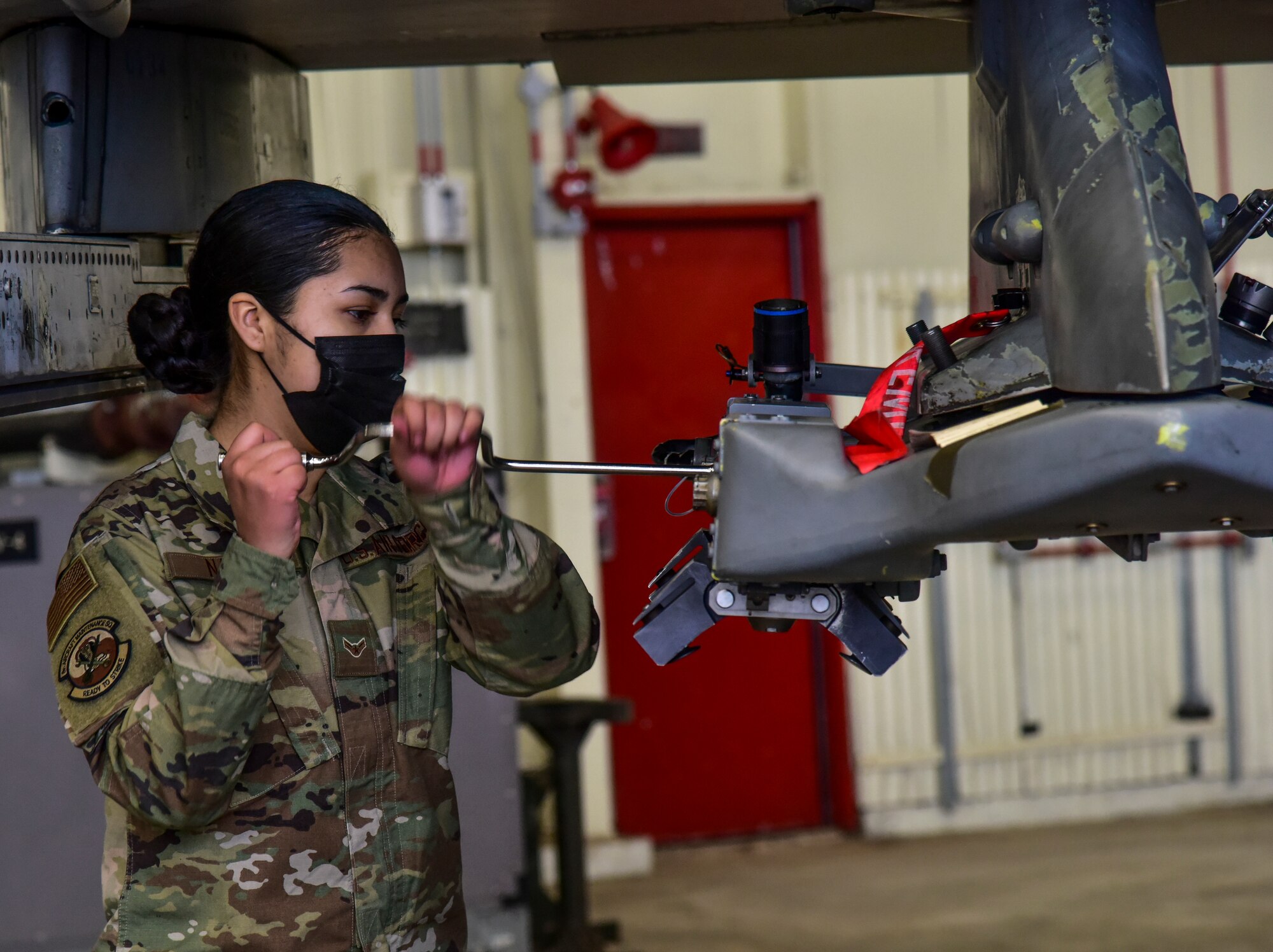 Airmen compete in a ammunition load competition.