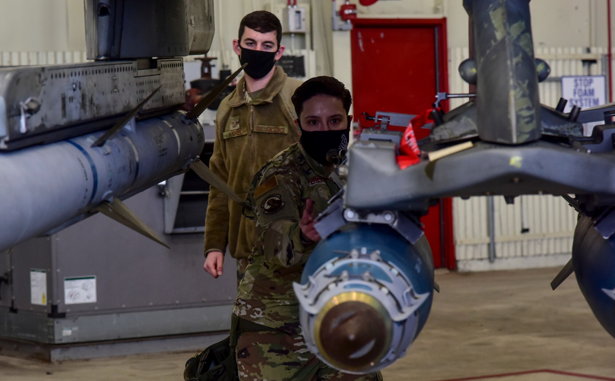 Airmen compete in a ammunition load competition.