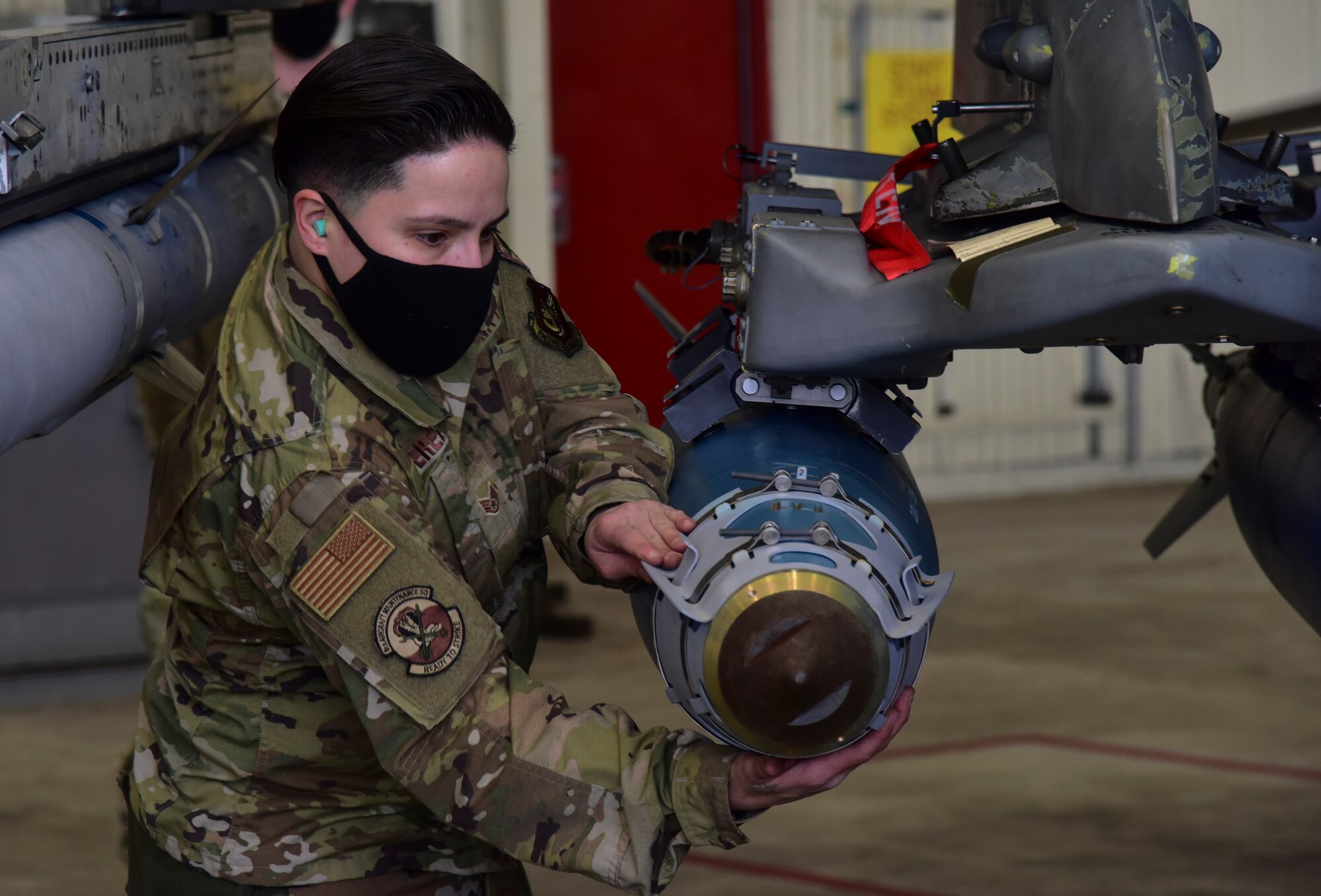 Airmen compete in a ammunition load competition.