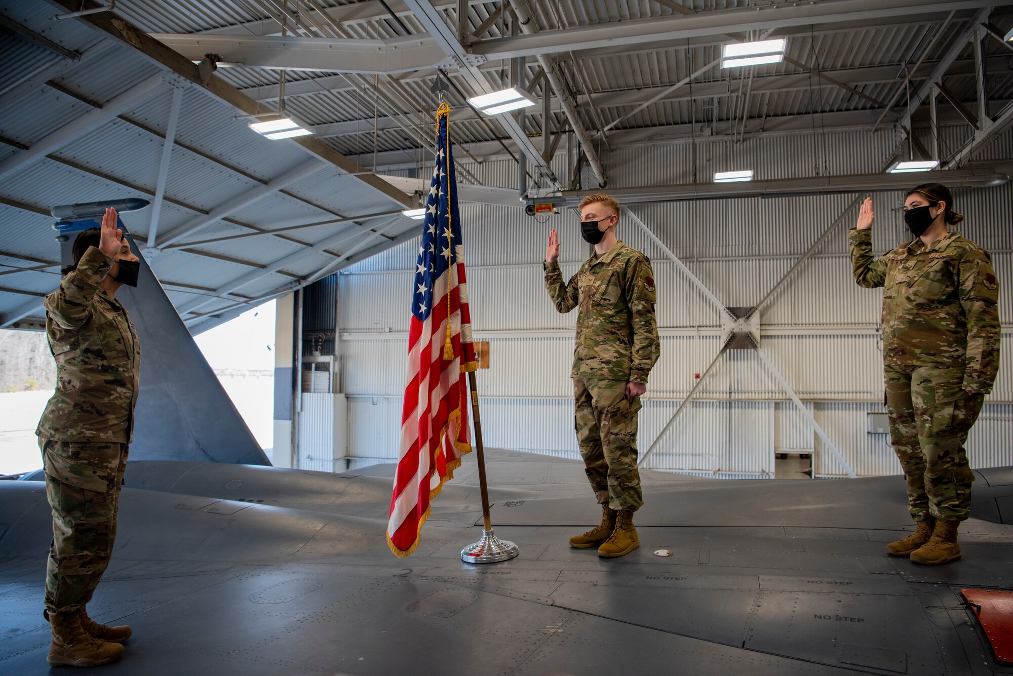 Two SJAFB Airmen enlist into the Space Force