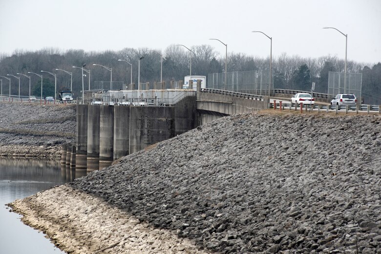 Bell Road is closing at J. Percy Priest Dam from 6:30 a.m. to 4 p.m. Monday through Friday between Feb. 22 and March 12, 2021 while the U.S. Army Corps of Engineers Nashville District replaces the fencing on the dam. (USACE photo by Lee Roberts)