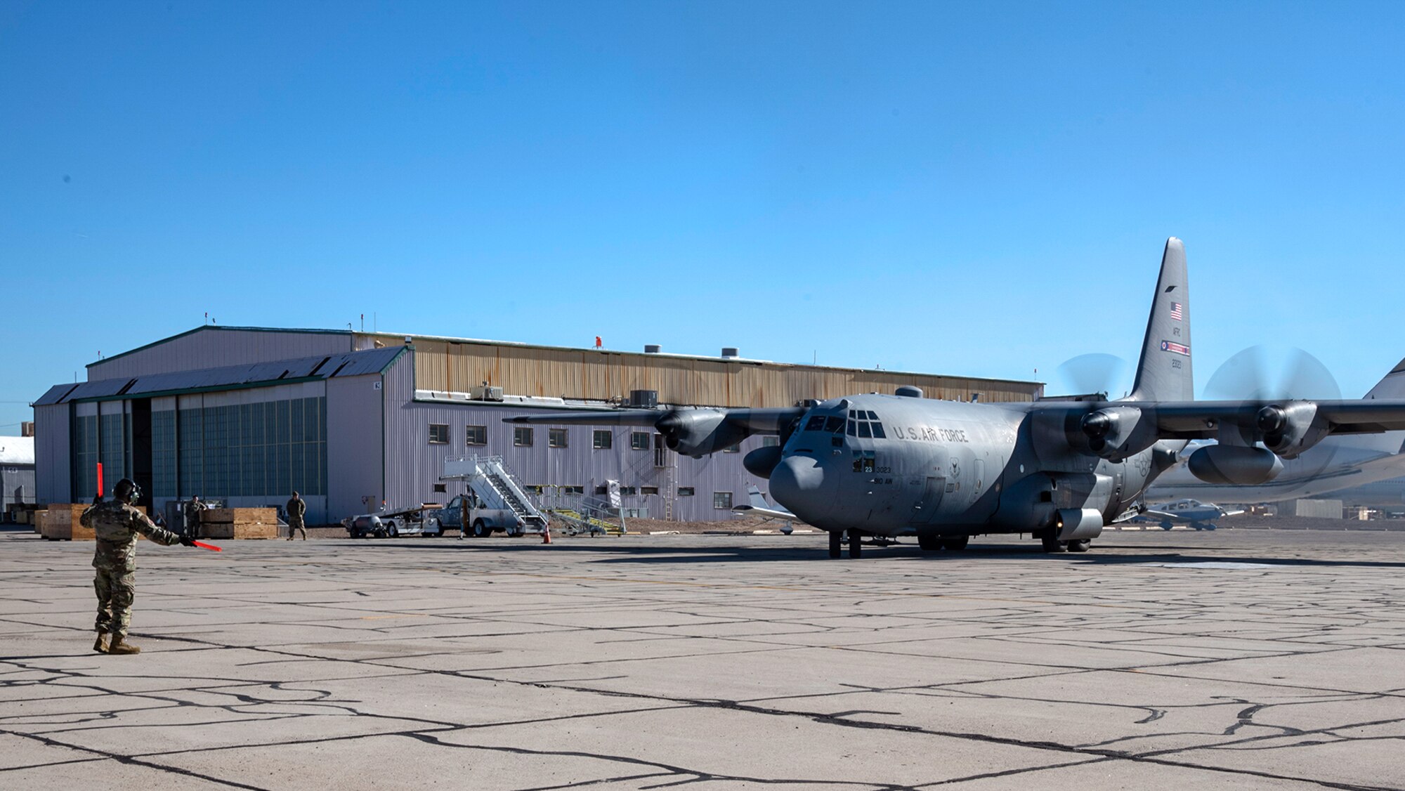 Under a distributed operations concept, five C-130s and more than 100 Reserve Citizen Airmen assigned to the 910th AW traveled to Southern Arizona, Jan. 24–30, 2021, for the 757th Airlift Squadron’s annual flyaway.