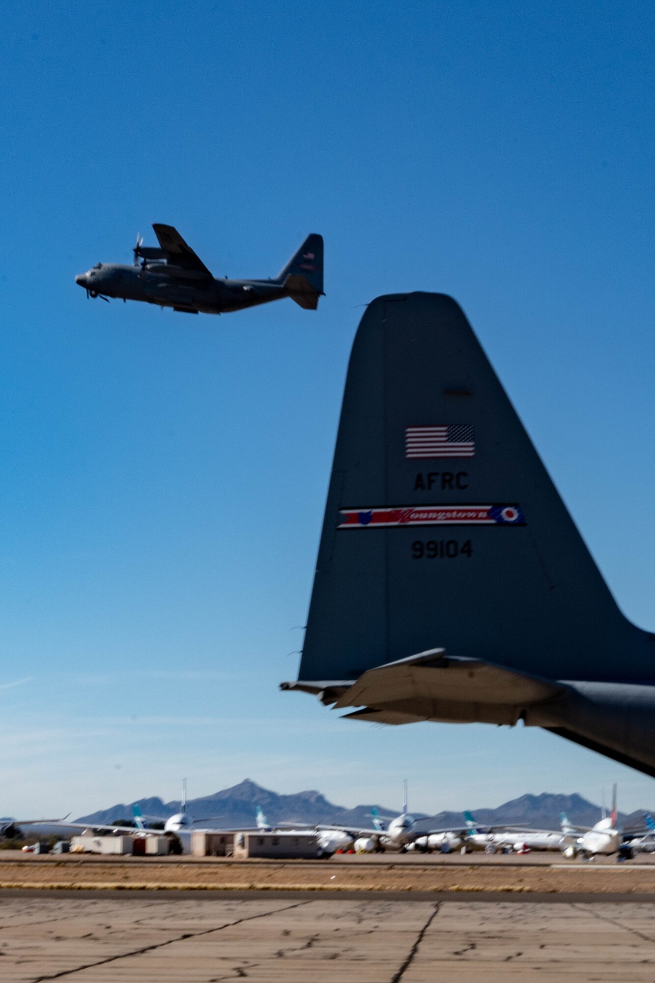 Under a distributed operations concept, five C-130s and more than 100 Reserve Citizen Airmen assigned to the 910th AW traveled to Southern Arizona, Jan. 24–30, 2021, for the 757th Airlift Squadron’s annual flyaway.