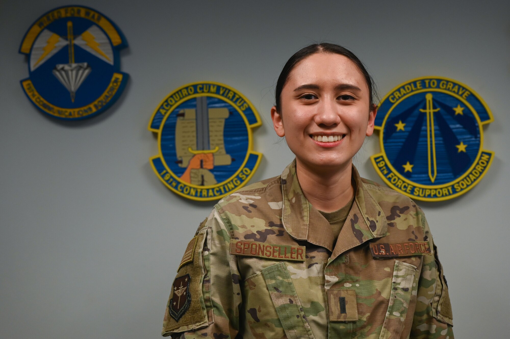 An Airman poses for a photo.