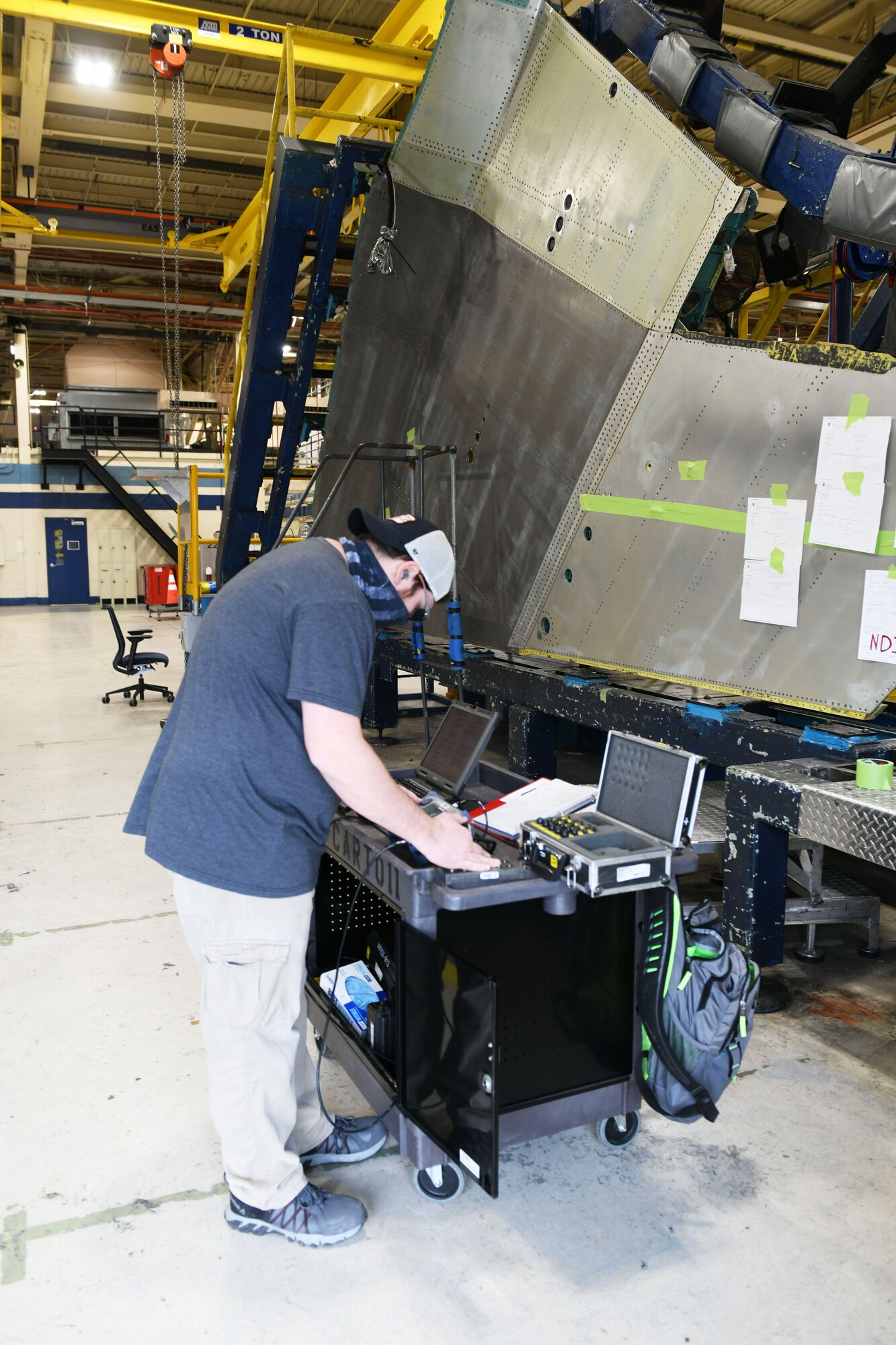 man working on aircraft
