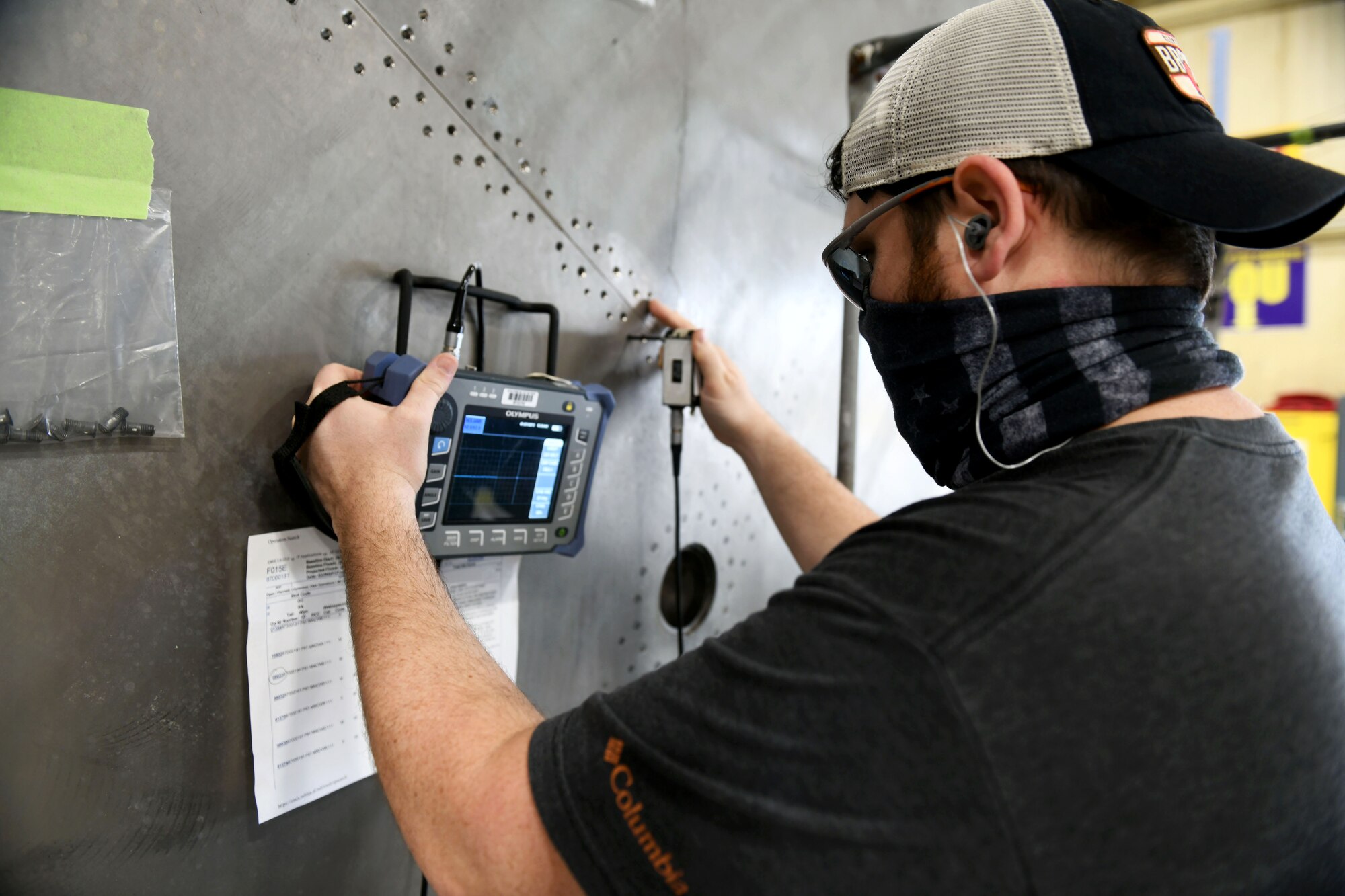 man working on aircraft