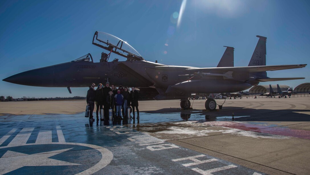 Col. Meyers, 4th Operations Group commander, completes his final flight after 31 years of service in the U.S. Air Force.