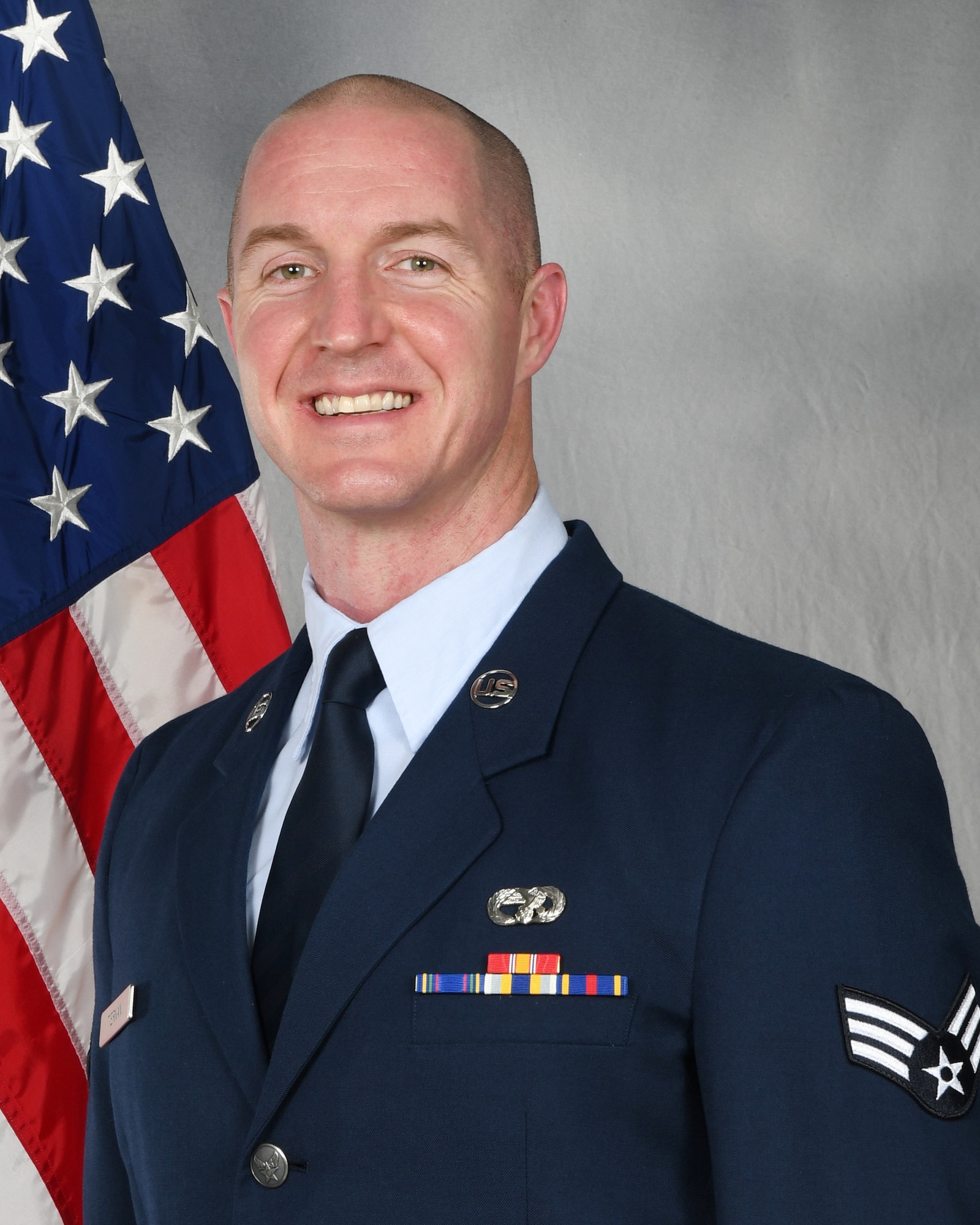 Official Air Force photo for Senior Airman Marc Tiernan. Tiernan is the 131st Bomb Wing’s 2021 Outstanding Junior Enlisted Airman of the Year. (U.S. Air National Guard photo by Senior Master Sgt. Marydale Amison)