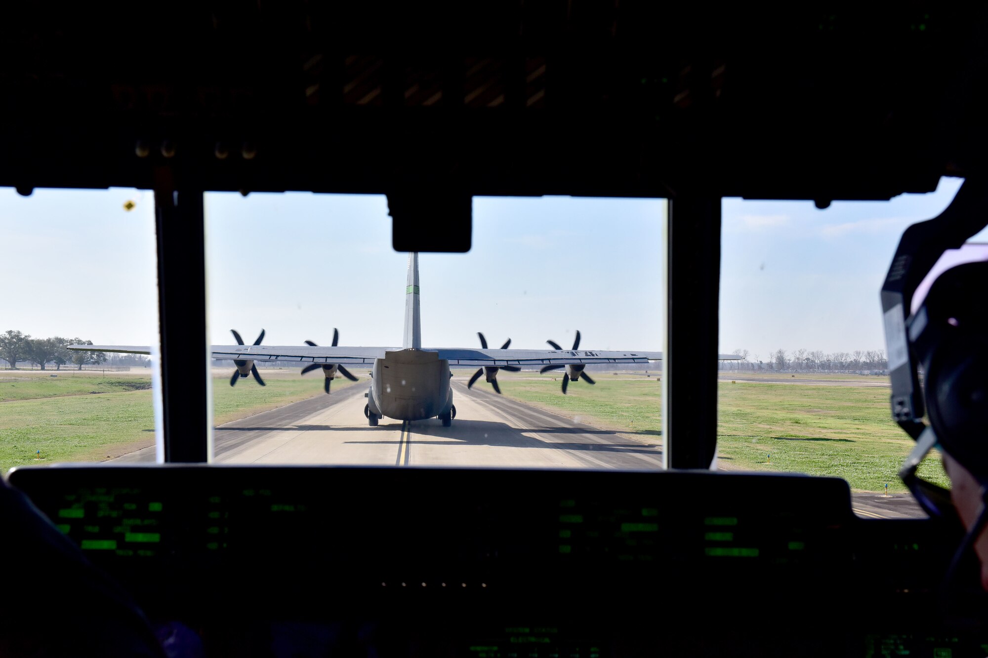 An plane prepares for takeoff