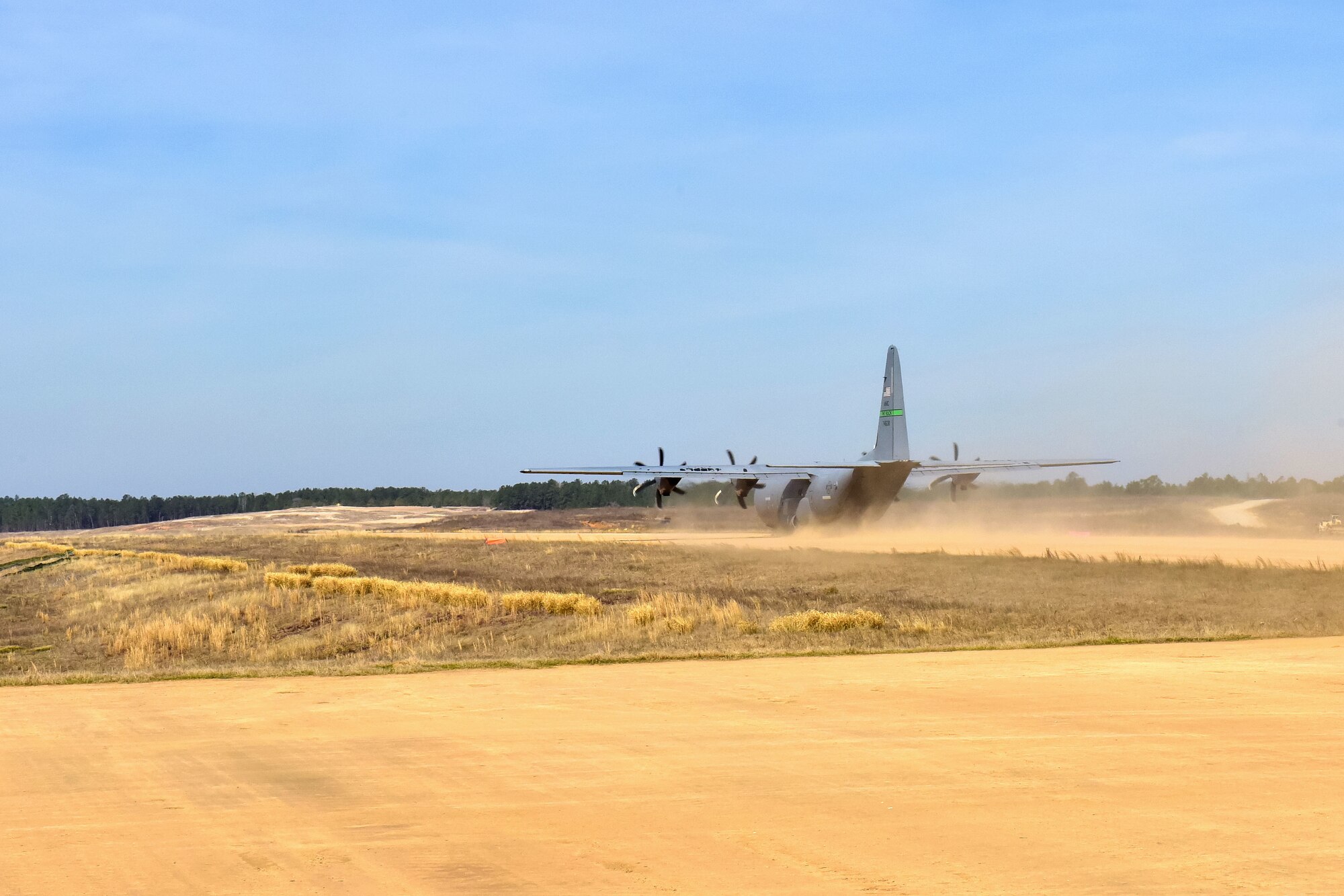 A plane takes off