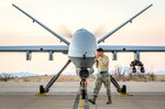 MQ-9 Crew Chief at Holloman Air Force Base, New Mexico, December 19, 2016 (U.S. Air Force/J.M. Eddins, Jr.)