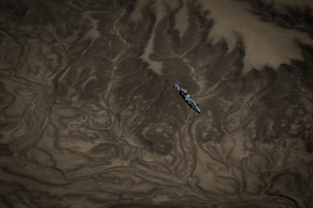 A-10 Thunderbolt II assigned to 163rd Fighter Squadron flies mission over Afghanistan, May 28, 2018 (U.S. Air Force/Corey Hook)