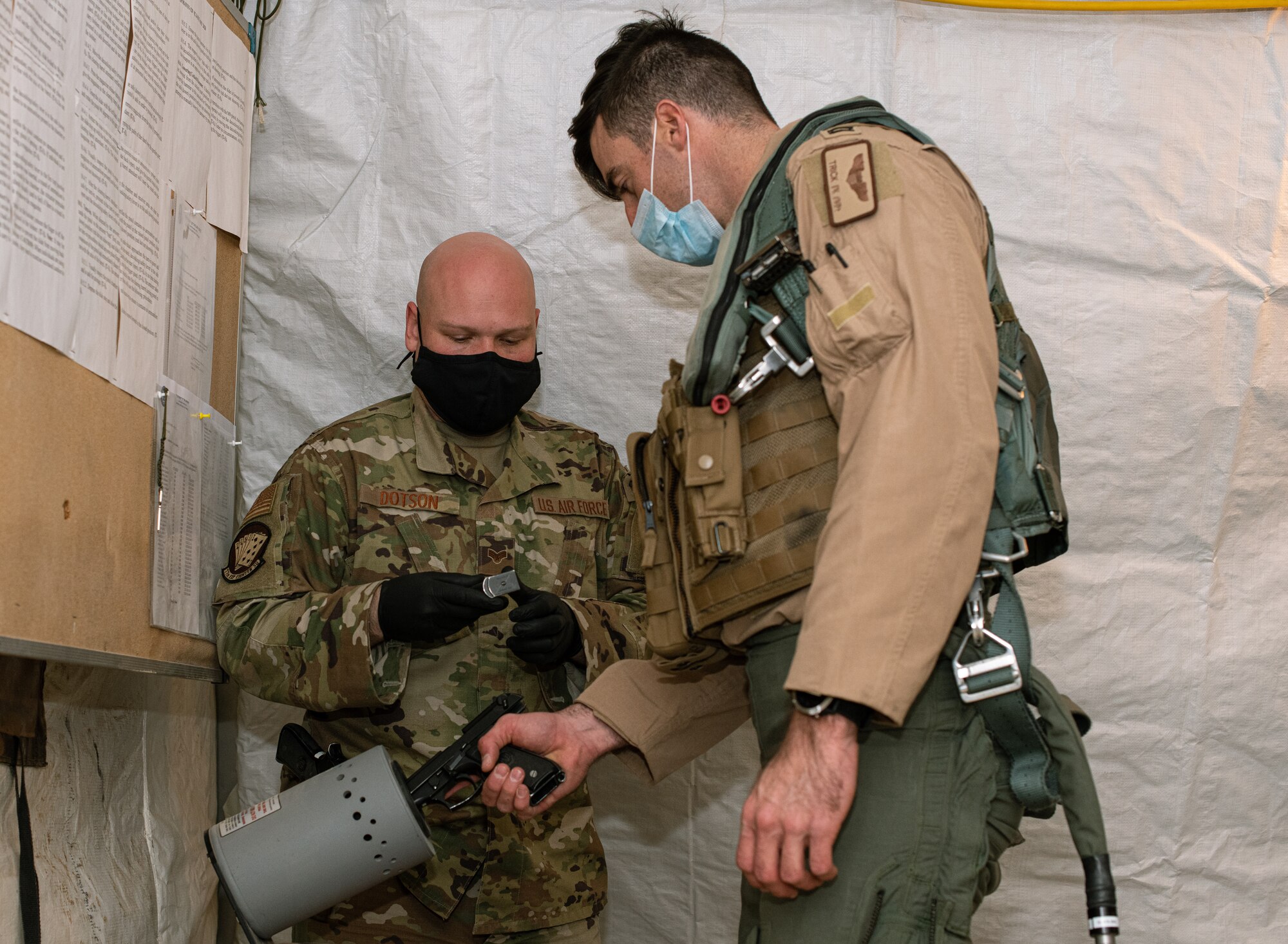 A pilot from the 378th Expeditionary Fighter Squadron prepares for a flight Feb. 11, 2021, at Prince Sultan Air Base, Kingdom of Saudi Arabia.