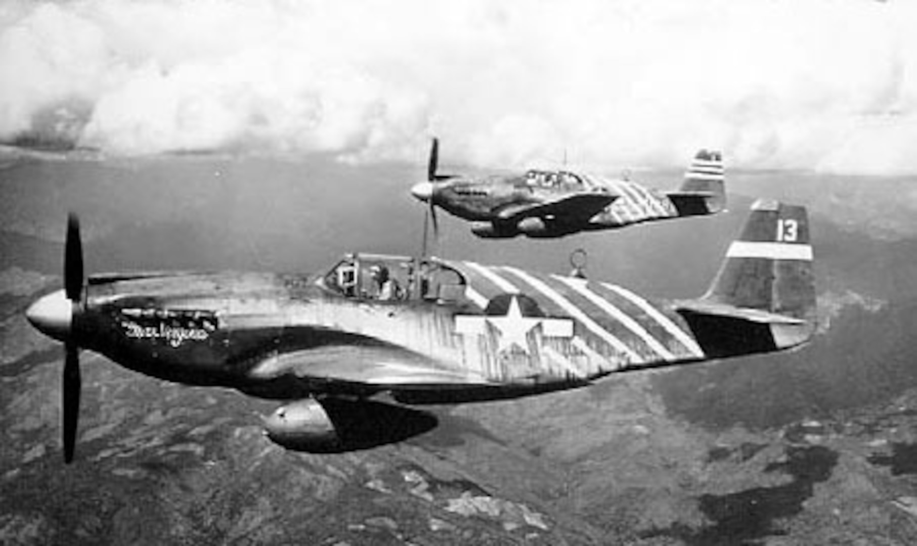 U.S. Army Col. Phillip Cochran, the commander of the 1st Air Commando Group, flies an aircraft over Burma during World War II.