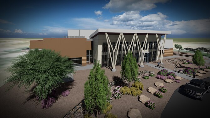 An artist rendition of the Joint Simulation Environment set to break ground at Edwards Air Force Base, Calif.