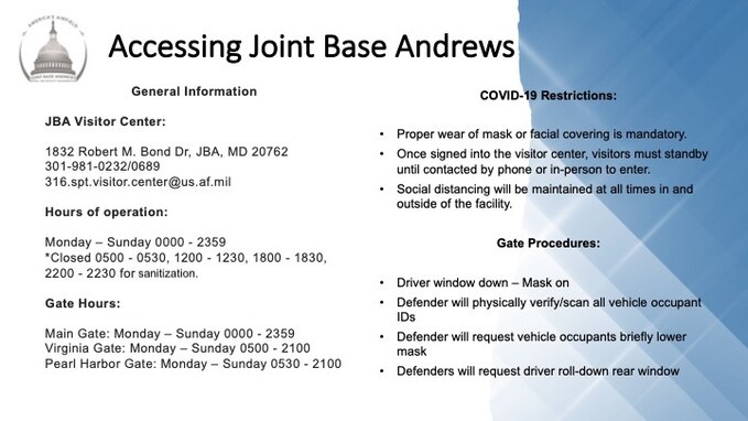 joint base andrews visitor center