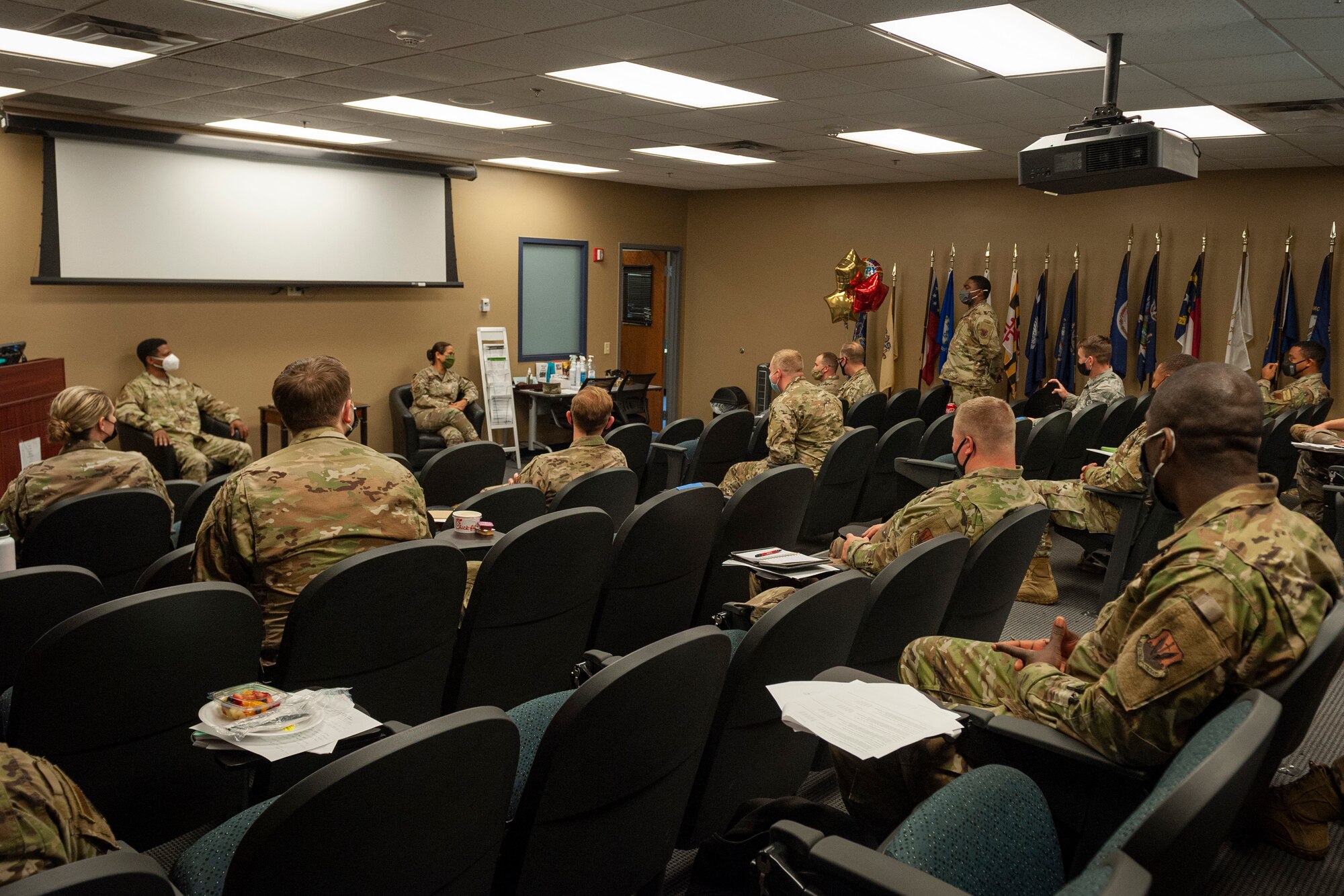 Photo of Airmen giving introductions