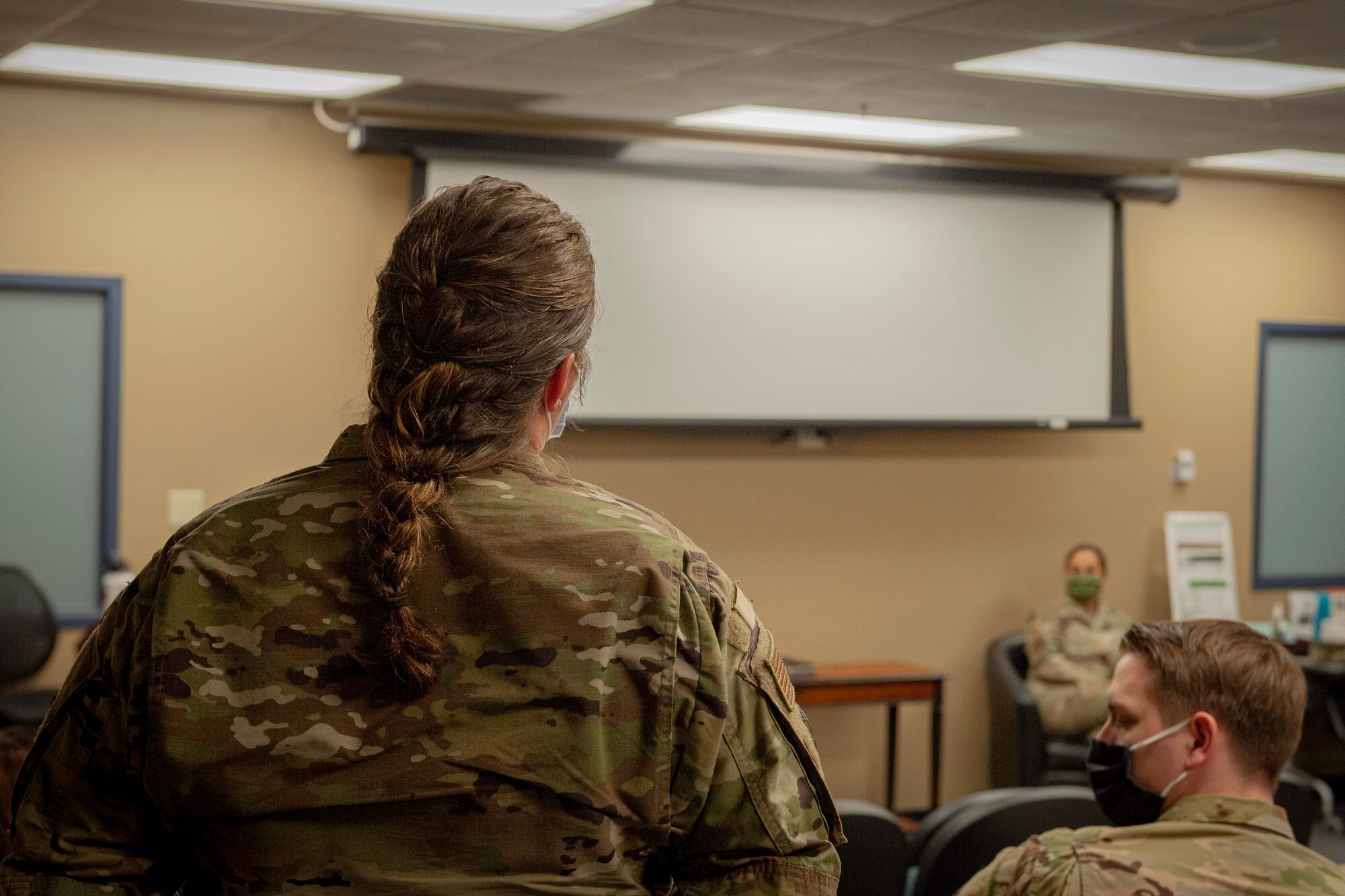 Photo of an Airman giving an introduction