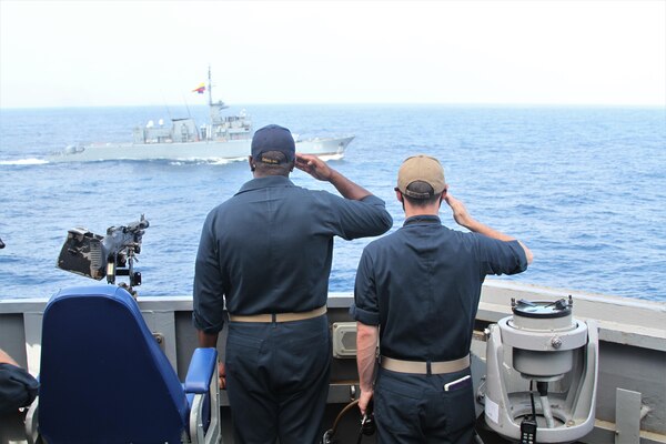 Bilateral passing exercise (PASSEX) with the Colombian naval frigate ARC Antioquia (FM-53), Feb. 15.