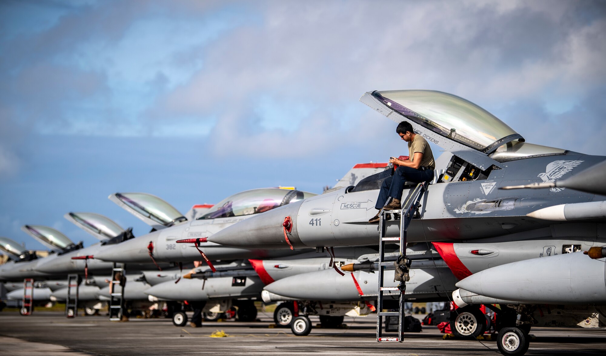 More than 230 Airmen and 15 F-16’s from the 35th Fighter Wing forward deployed to Andersen Air Force Base, Guam, as the lead wing for Cope North 21 (CN21), Feb. 3-19.