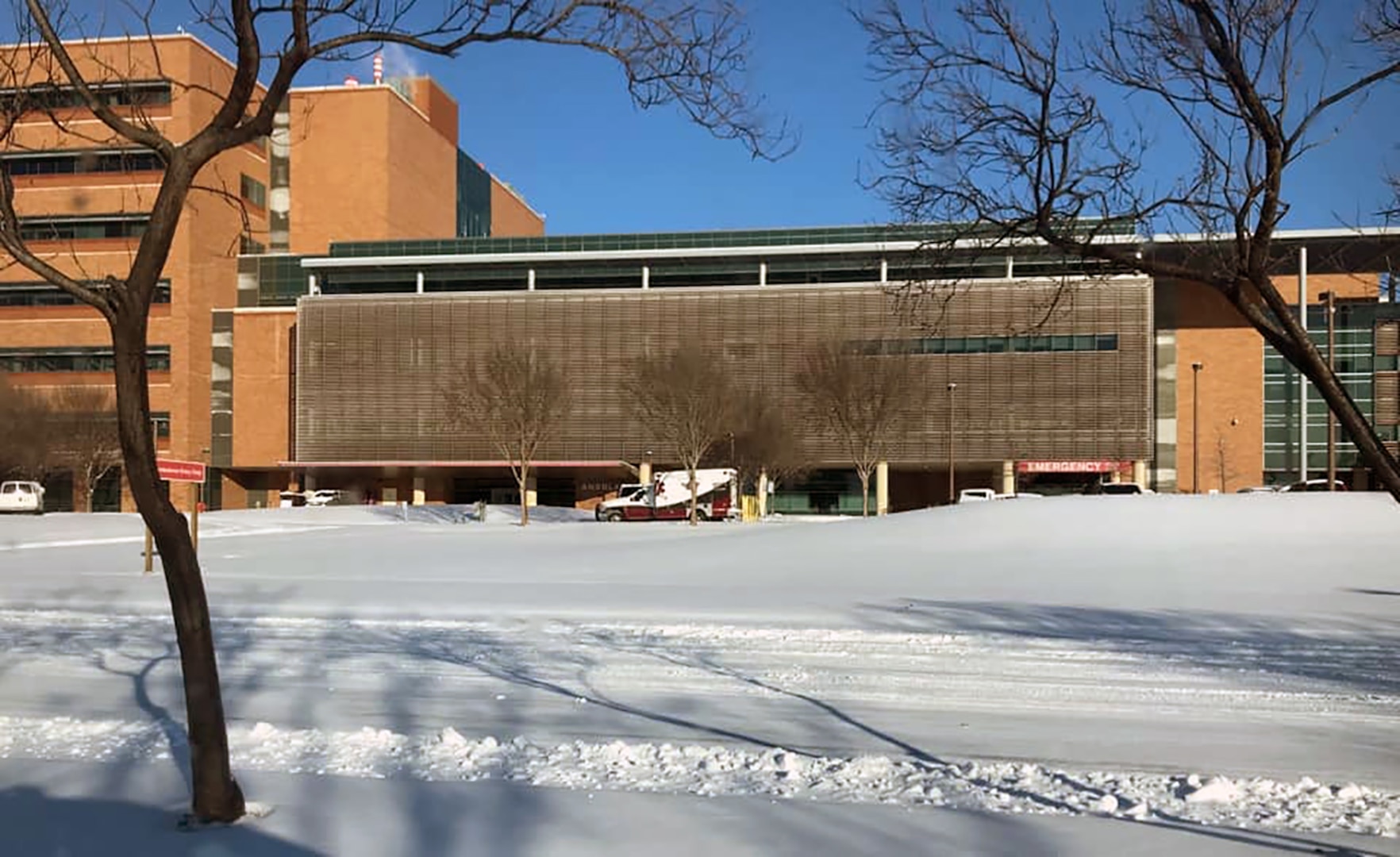 Brooke Army Medical Center endured a deluge of snowfall at Joint Base San Antonio-Fort Sam Houston Feb. 15 and 18.