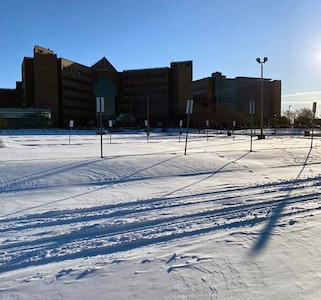 Brooke Army Medical Center endured a deluge of snowfall at Joint Base San Antonio-Fort Sam Houston Feb. 15 and 18.