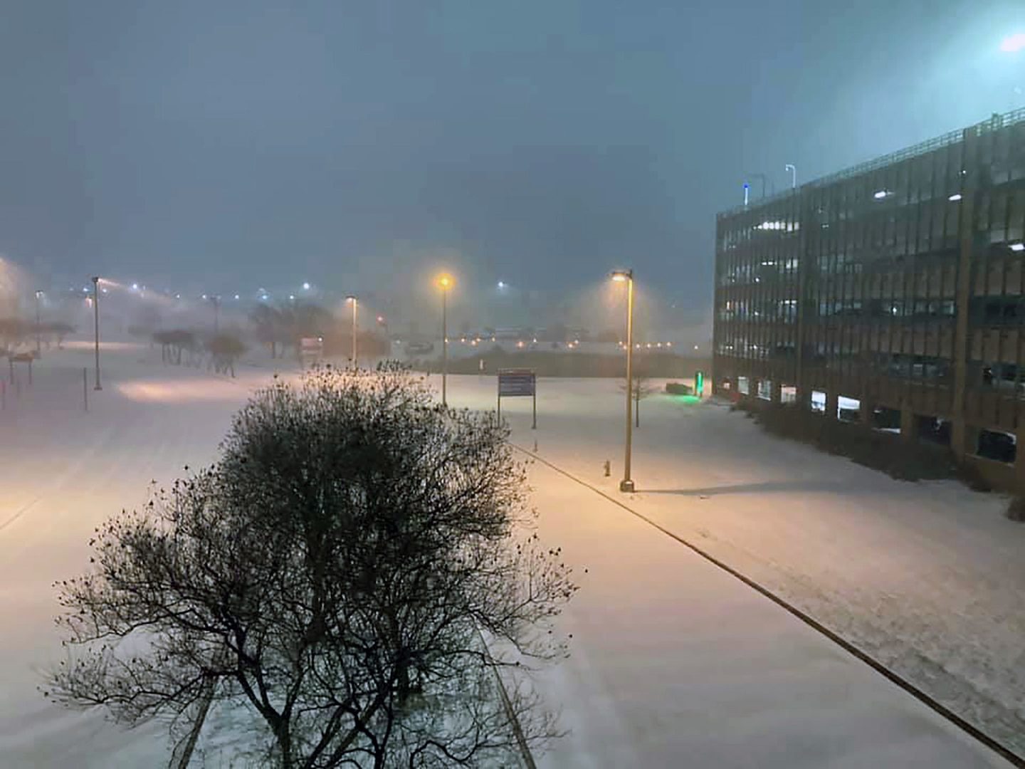 Brooke Army Medical Center endured a deluge of snowfall at Joint Base San Antonio-Fort Sam Houston Feb. 15 and 18.