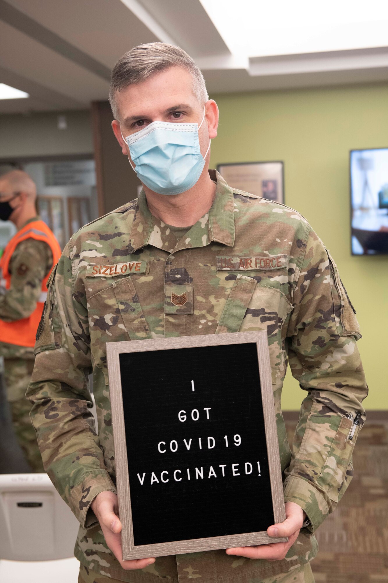 97 AMW Airmen receive second dose of COVID-19 vaccine.