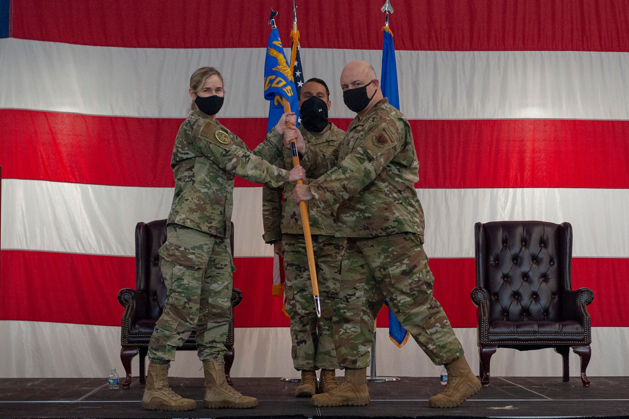 Photo of an Airman assuming command
