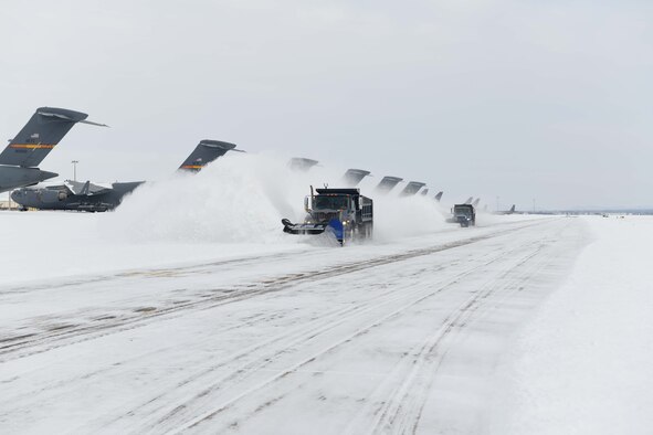 Snow plows shovel snow.