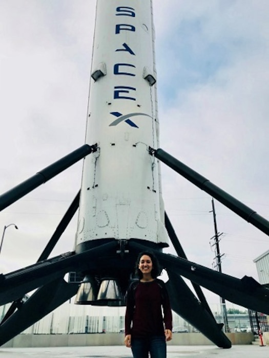 Capt. Alexis Sanchez Martinez, a Developmental Engineer, works with SpaceX, an aerospace company who designs, manufactures, and launches advanced rockets with the goal of reducing space transportation costs.